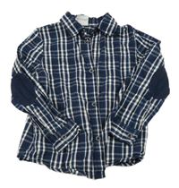 Tmavomodro-bílá kostkovaná košile Topolino