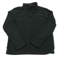 Čarná fleecová mikina