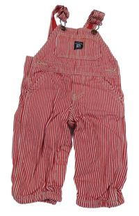 Červeno-bílé pruhované laclové podšité rifle 