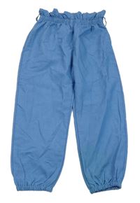 Svetlomodré ľahké cuff nohavice Shein