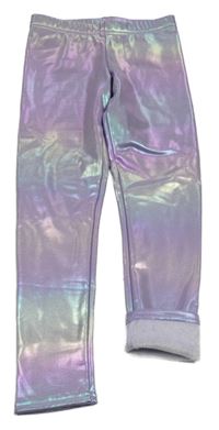Lila-barevné lesklé zateplené legíny Dopodopo