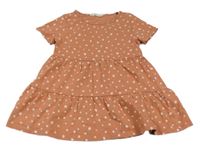 Broskvové bodkovaná é šaty H&M
