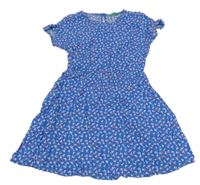 Modro-ružové kvetované šaty Benetton