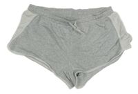 Světlešedo-bílé teplákové kraťasy H&M