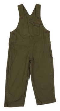 Khaki na traké plátenné nohavice Primark