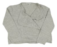 Svetlosivý melírovaný svetrový cardigan bpc