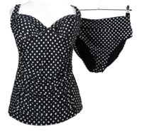 Dámské černé puntíkované tankini M&S