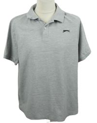 Pánske sivé polo tričko Slazenger