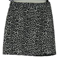 Dámska čierno-biela vzorovaná sukňa Papaya