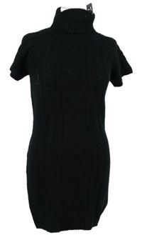 Nové - Dámská černá vzorovaná svetrová tunika s rolákem Esmara 