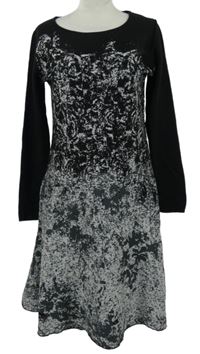 Dámské černo-šedé vzorované svetrové šaty Bodyflirt 