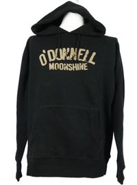 Pánská černá mikina s logem a kapucí 