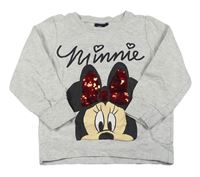 Svetlosivá mikina s Minnie zn. Disney