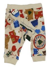 Béžové tepláky s obrázkami H&M