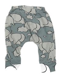 Svetlomodré baggy ľahké tepláky so slonmi Next