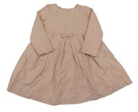 Svetloružové vzorované teplákové šaty C&A