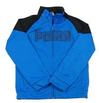 Safírovo-černá propínací sportovní mikina s logem Puma