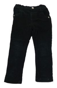 Čierne slim manšestráky F&F