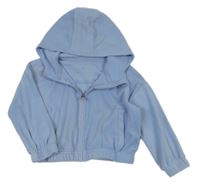 Modrá fleecová prepínaci mikina s kapucňou Dunnes