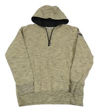 Béžová melírovaná mikina s kapucňou Yigga