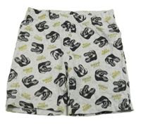 Sivé bavlnené kraťasy s dinosaurami Primark