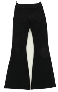 Čierne rebrované športové bootcut tepláky C&A