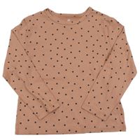 Ružovo-hnedé tričko s bodkami H&M