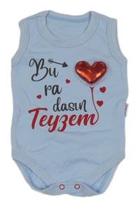 Svetlomodré body so srdiečkom