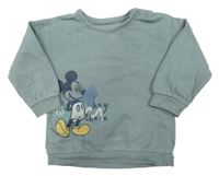 Šedo-zelená mikina s Mickey George