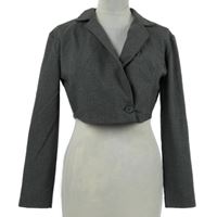 Dámske sivé pruhované sakové bolerko Zara