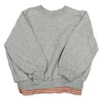 Svetlosivá melírovaná mikina s prúžkami George