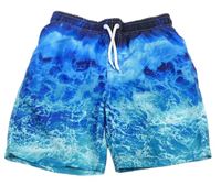 Modré vzorované plážové kraťasy Primark