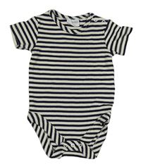 Tmavomodro-biele pruhované rebrované body zn. F&F