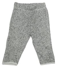 Sivé melírované pletené nohavice H&M