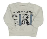 Biela mikina s nápisom