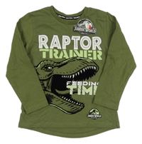 Nové - Khaki triko s dinosaurem - Jurský svět Primark