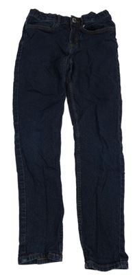 Tmavomodré slim fit rifle H&M