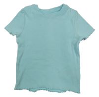Pomněnkové žebrované tričko Primark