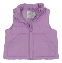 Lila šušťáková zateplená crop vesta Primark