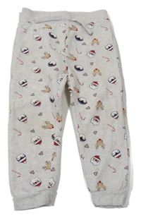Svetlosivé tepláky so sobmi a Santou Primark