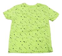 Neónově zelené tričko so vzorom Primark