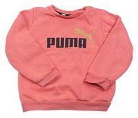 Korálová mikina s logom Puma