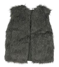 Šedá kožešinovo/pletená vesta Primark
