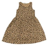 Béžové vzorované bavlnené šaty H&M