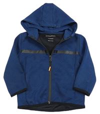 Tmavomodrá propínací tech fleece mikina s kapucí Primark