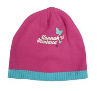 Ružovo-modrá pletená čapica s Hannah Montana