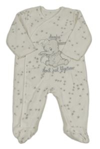 Bílý chlupatý overal s Dumbem George 