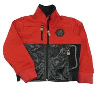 Červeno-černá propínací bundomikina s logem Philipp Plain