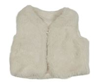 Pudrová kožušinová podšitá vesta George