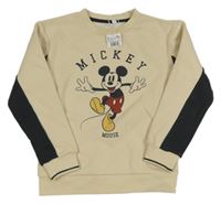 Nové - Béžovo-tmavošedá mikina s Mickeym Orchestra 